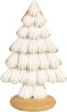 Clayre & Eef Kerstdecoratie Kerstboom 17x11x26 cm Beige Kunststof