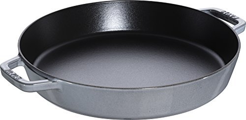 Staub Bratpfanne mit zwei Griffen, Induktionsgeeignet, Graphitgrau, 34 cm, 41.2 x 35.20 x 6 cm, 1 Einheiten