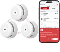 X-Sense XS01-M Slimme rookmelder met WiFi - 3 Rookmelders - Link+ Pro - Draadloos RF koppelbaar – Smart Home - Brandalarm