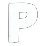 Décopatch AC745Cpack - Lot de 5 supports en papier blanc mâché 1,5x10,5x12 cm, Petite lettre P