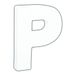 Décopatch AC745Cpack - Lot de 5 supports en papier blanc mâché 1,5x10,5x12 cm, Petite lettre P