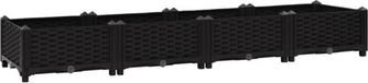 vidaXL Plantenbak verhoogd - Zwart - 160x40x23 cm