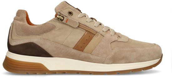 No Stress Heren Beige nubuck sneakers Maat 46