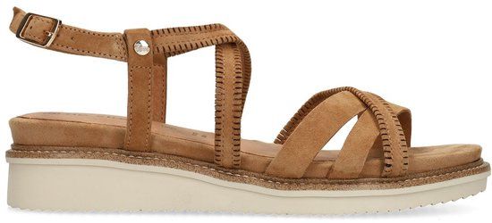 No Stress Dames Beige Leren Sandalen Maat 36