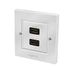 LogiLink AH0018 - Boîtier mural HDMI avec 2x HDMI High Speed avec Ethernet (connecteur femelle/connecteur femelle) Blanc