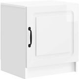 vidaXL Nachtkastje Hoogglans Wit 43 x 34,5 x 47 cm Bewerkt hout