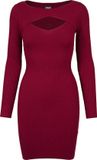Urban Classics Cut Out Dames Mini-jurk - bordeaux - L