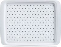 Zeller Dienblad - antislip - wit - kunststof - 35 x 26 cm