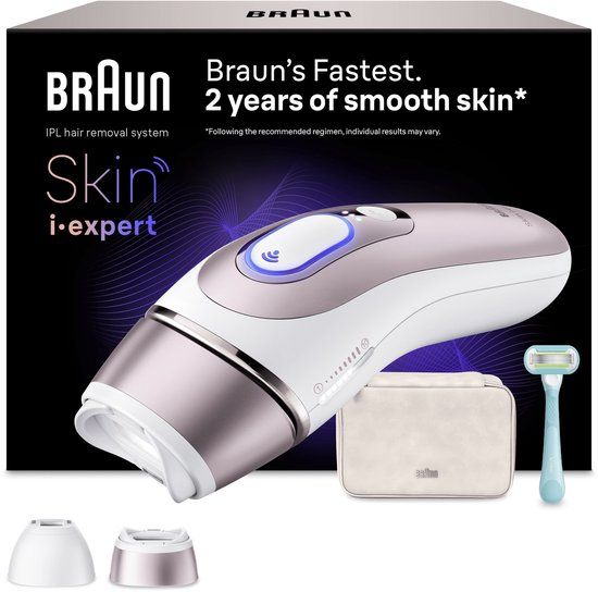 Braun Smart IPL Skin i·expert Pro 7 PL7211 - IPL ontharingsapparaat - PL7211 - Haarverwijdering Voor Thuis - Met Gratis App - 2 Slimme Koppen