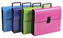Exacompta - Ref. 55630E - 1 Sorteerkoffer Iderama met handvat - gelinieerd papieren deksel - zwarte binnenkant - drukknopsluiting - 12 vakken - afmeting 32x24cm - willekeurige kleuren