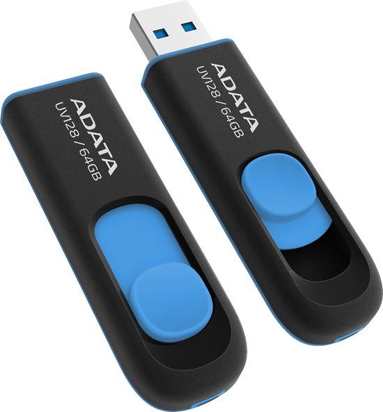 Adata DashDrive UV128 USB 3.0 - 64GB - Black/Blue