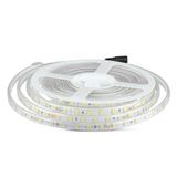 V-TAC Strip Led Coil 5 Meter 10W per Meter Tape Heldere SMD 5050 Lichte Kleur Natuurlijk Wit 4000k Outdoor met Zelfklevende Strip en Siliconen Cover, Aangedreven tot 24Volt.