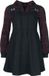 Rock Rebel by EMP Zwart/Roze Jurk met Veterdetail - Dames - XL