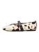 POSH by Poelman Gina ballerina's met koeienprint ecru/bruin
