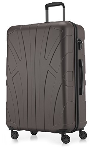 Suitline grote harde koffer trolley, reiskoffer check-in bagage, TSA, 76 cm, ca. 86 liter, 100% ABS mat titanium