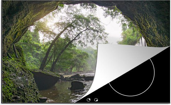 KitchenYeah® Inductie beschermer 77x51 cm - Nationaal park Na Haew - Inductie kookplaat accessoire