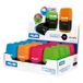 Milan Compact Touch Duo Pencil Sharpener with Eraser, 2 Holes, Blue/Green/Orange/Pink