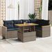 Maison Exclusive - Ensemble de meubles de jardin 6 pièces avec canapé et coussins, gris, en polyrotin