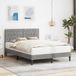 vidaXL Bedframe met hoofdeinde Lichtgrijs 140 x 200 cm Fluweel