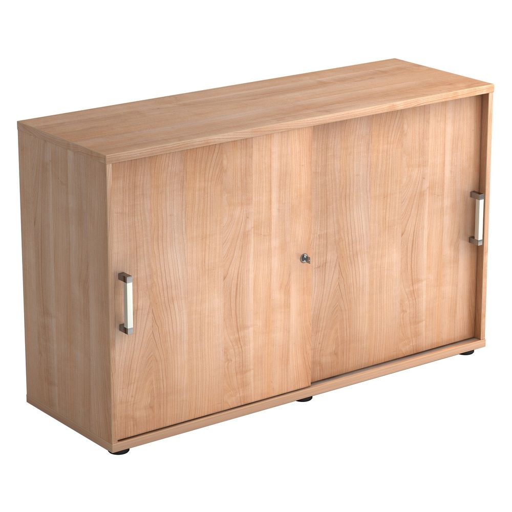 Schuifdeurkast Beta 1752S - Walnoot - 120 x 40 x 74,8 cm