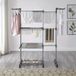 Porte-vêtements pliable sur roulettes, étendoir à linge 4 couches pour intérieur et extérieur