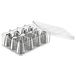 Ibili Set spuitmonden, roos, standaard, roestvrij staal, zilver, 10 x 10 x 5 cm, 12 stuks