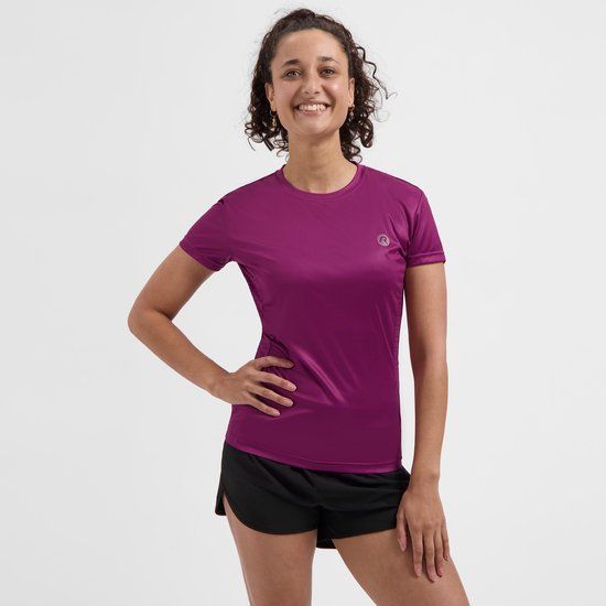 Rogelli Core Hardloopshirt Dames - Korte Mouwen - Kersenrood - S