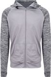 Just Cool Sporthoodie heren 'Cool Contrast Zipped' met capuchon Grijs - XXL