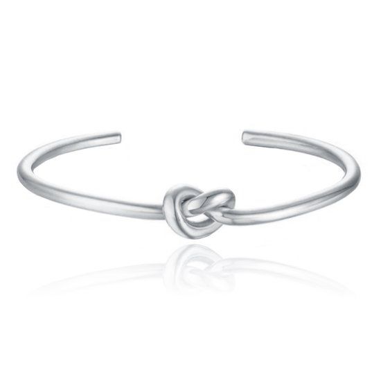 Cilla Jewels Zilverkleurige Edelstaal Damesarmband met Knoop