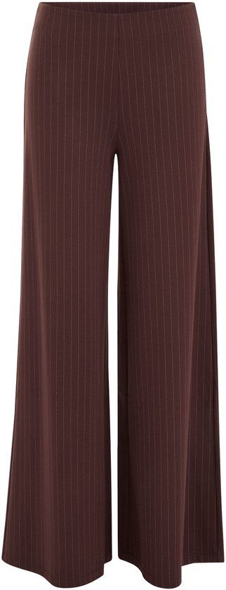 WE Fashion Dames wide leg broek met krijtstreep