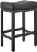 VEVOR barkrukken, 2 stuks, PU-leer, 645 mm hoog, met gevoerde zitting en metalen poten, zwart
