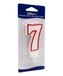 0316507 Decora 0316507 kaars No 7 MET ROODE RAND H 7,5 CM