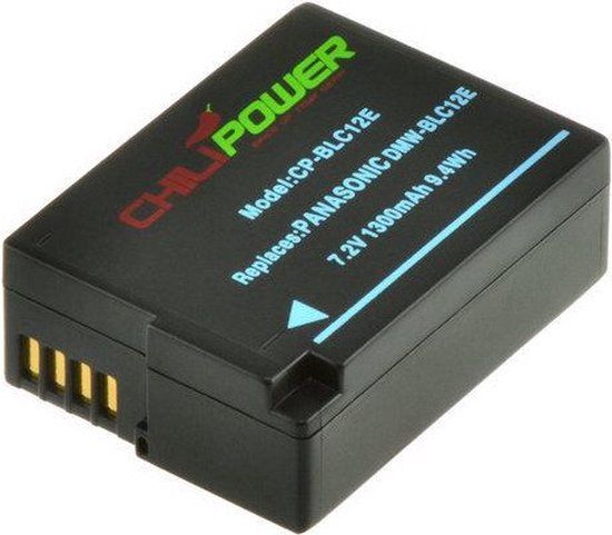 ChiliPower DMW-BLC12 Accu voor Panasonic - 1300mAh - Spiegelreflexcamera - Li-Ion