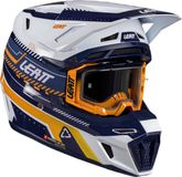 Leatt Moto 8.5 V26 Wit Blauw Oranje Crosshelm met Bril - Helm
