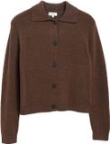s.Oliver - Gilet en maille avec fermeture boutonnée - Marron foncé - L