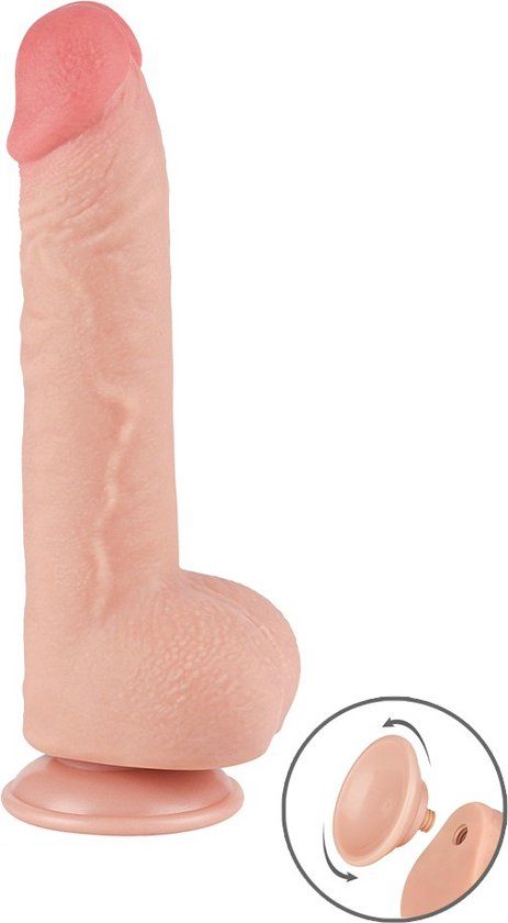 Lovetoy Glijdende Huid Dildo - Lichte Beige - 24 cm