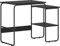 vidaXL Bureau met opslag Zwart eiken 100 x 50 x 75 cm
