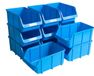 Merkloos Opbergbox - Polystyreen - Maat 4 - 12 stuks - Blauw