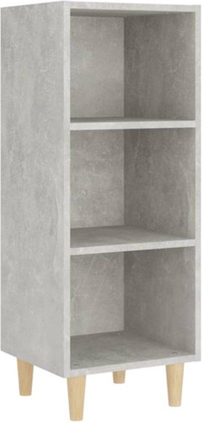 vidaXL Dressoir 34,5x32,5x90 cm bewerkt hout betongrijs