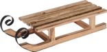 Spetebo Luge en bois décorative, 40 x 14 x 10 cm - avec patins métalliques