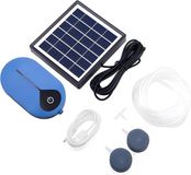 Merkloos / Sans marque Kivora B.V. 1,5W zonne-energie aquariumluchtpomp, 3 standen, bellenzuurstofpomp geschikt voor aquarium, tuinieren, watercirculatie MY09