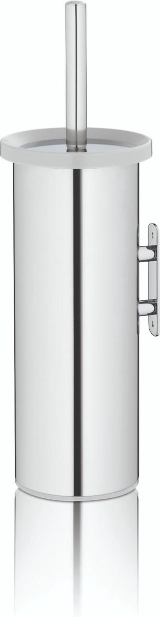 Kela toiletborstel met houder Alor 38 cm RVS zilver/grijs