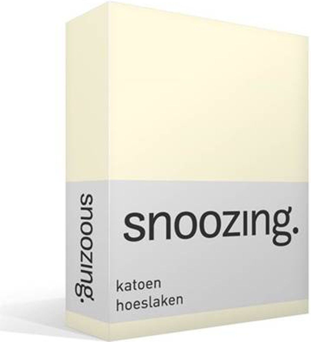 Snoozing - Katoen - Hoeslaken - Tweepersoons - 150x200 cm - Ivoor - Wit