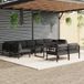 Maison Exclusive - Salon de jardin pour jardin, composé de 10 pièces avec coussins, couleur anthracite, en aluminium