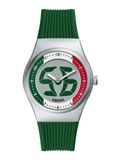 FOSSIL Analoog horloge 'ARCHIVAL' groen / rood / zilver