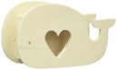 Rayher 62968505 Houten spaarpot walvis, FSC 100%, natuur, 13,5x5,5x8cm