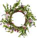 Couronne de fleurs artificielles, 22 pouces, marguerites roses et vertes, adaptée à toute l'année