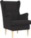 vidaXL Fauteuil Bouclé Noir