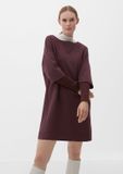 s.Oliver - Sweatjurk met geribde mouwen - Bordeaux - Maat 42