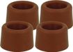 AMIG Deurstopper/deurbuffer - 8x - D23mm - inclusief schroeven - rubber - bruin